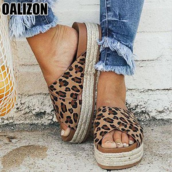 slippers vintage leopard print summer women casual height increasing thicken platform open toe espadrilles flat mules shoes r56, Black
slippers vintage leopard print summer women casual height increasing thicken platform open toe espadrilles flat mules shoes r56, Black