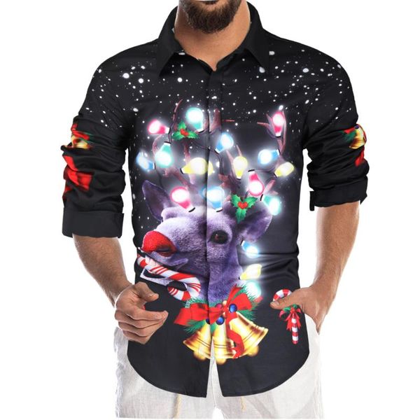 men's casual shirts christmas print series suit men fashion red black white button up mens dress suits xmas party prom blouse chemise h, White;black
men's casual shirts christmas print series suit men fashion red black white button up mens dress suits xmas party prom blouse chemise h, White;black