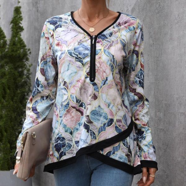 women's blouses & shirts women's blouse geometric print long-sleeved harajuku blouses v-neck shirt female casual plus size, White
women's blouses & shirts women's blouse geometric print long-sleeved harajuku blouses v-neck shirt female casual plus size, White