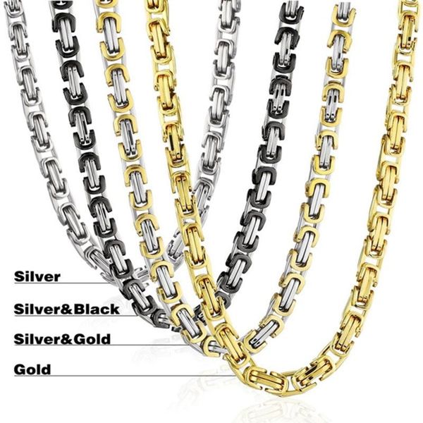 mens/womens 5mm stainless steel necklace byzantine vintage jewelry 16inch-40inch length silver gold black necklace
mens/womens 5mm stainless steel necklace byzantine vintage jewelry 16inch-40inch length silver gold black necklace