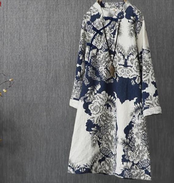 linen dress print ink womens tanks spring autumn china national cotton long sleeve plate buckles vintage loose robe, White
linen dress print ink womens tanks spring autumn china national cotton long sleeve plate buckles vintage loose robe, White