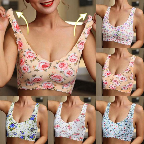 bras seamless for women underwear floral brassiere push up bralette with pad vest bra, Red;black
bras seamless for women underwear floral brassiere push up bralette with pad vest bra, Red;black