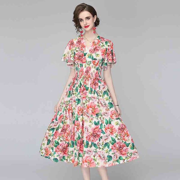 banulin runway summer floral midi dress women's v-neck bawting sleeve chic flower print elastic waist beach dresses 210603, Black;gray
banulin runway summer floral midi dress women's v-neck bawting sleeve chic flower print elastic waist beach dresses 210603, Black;gray
