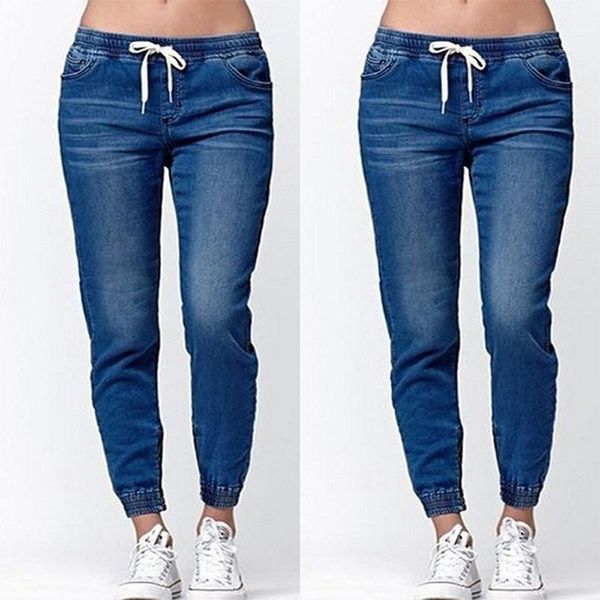plus size pants women solid fashion elastic waist jeans straight pencil denim trousers causal clothing, Black
plus size pants women solid fashion elastic waist jeans straight pencil denim trousers causal clothing, Black