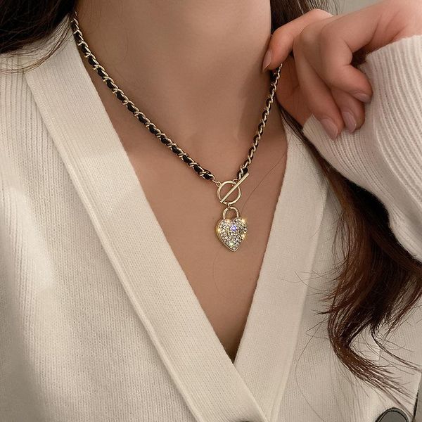 pendant necklaces simple fashion heart t shape round pendane for women punk style leather weave lock chain necklace jewelry gifts, Silver
pendant necklaces simple fashion heart t shape round pendane for women punk style leather weave lock chain necklace jewelry gifts, Silver
