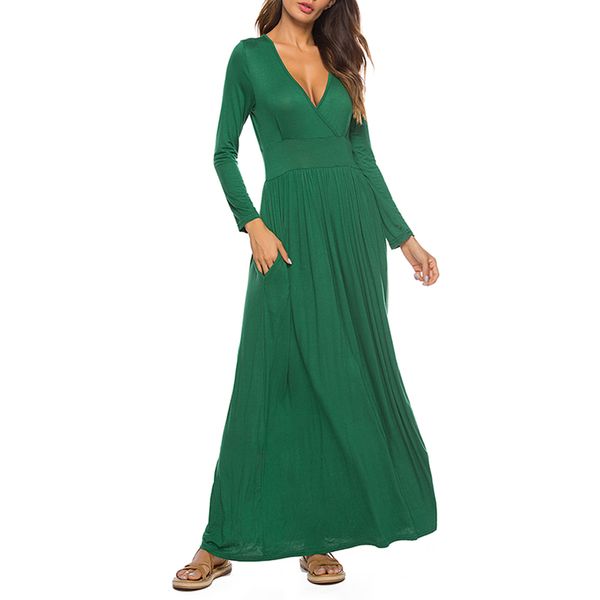 berydress women casual v-neck dress elegant female vintage party dress pockets full sleeve maxi long dress vestidos, Black;gray
berydress women casual v-neck dress elegant female vintage party dress pockets full sleeve maxi long dress vestidos, Black;gray