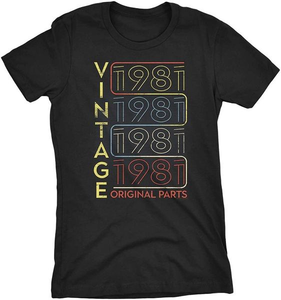 men's t-shirts 40th birthday gift womens shirt - vintage 1981 retro for women, White;black
men's t-shirts 40th birthday gift womens shirt - vintage 1981 retro for women, White;black