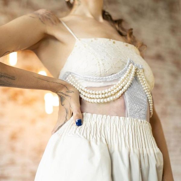 belts pearl beading corset tank 2021 fashion active party club tube vest outfit pu leather mesh patchwork bustier push up, Black;brown
belts pearl beading corset tank 2021 fashion active party club tube vest outfit pu leather mesh patchwork bustier push up, Black;brown