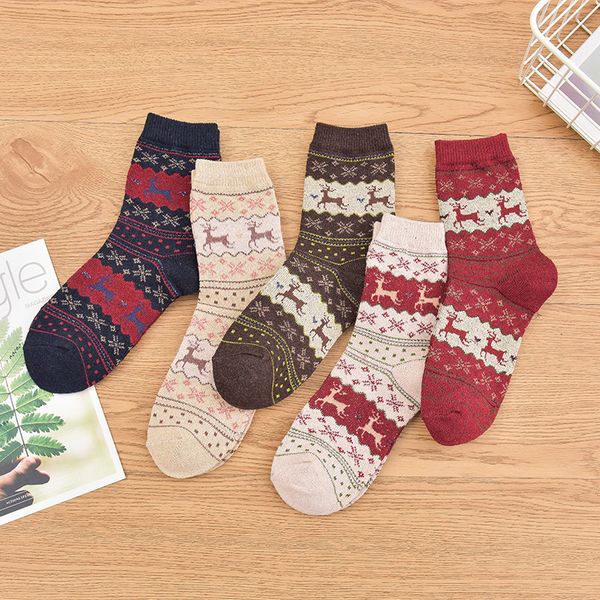 autumn and winter thickened women's middle tube terry socks christmas deer rabbit wool socks c0224, Black
autumn and winter thickened women's middle tube terry socks christmas deer rabbit wool socks c0224, Black