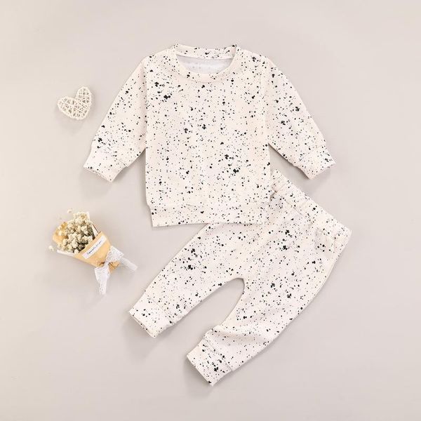 clothing sets autumn 2pcs borns baby girls boys casual outfits toddlers spot print long sleeve o-neck sweatshirts trousers, White
clothing sets autumn 2pcs borns baby girls boys casual outfits toddlers spot print long sleeve o-neck sweatshirts trousers, White