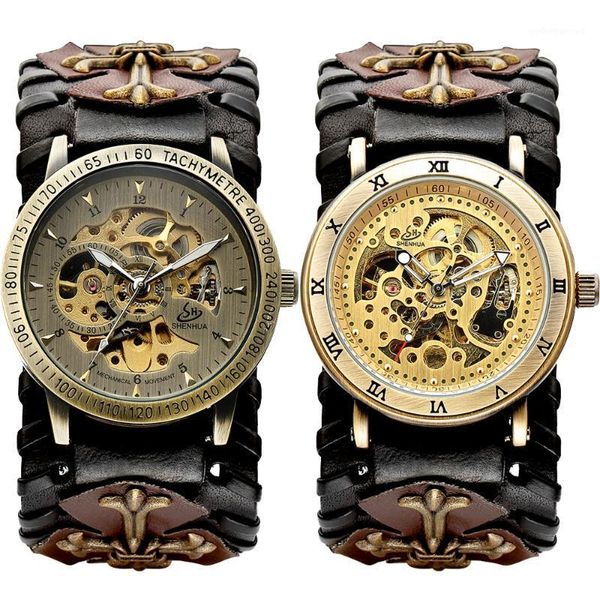 wristwatches antique skeleton dial men automatic mechanical watch vintage gothic clock steampunk self winding watches brown rock reloj hombr, Slivery;brown
wristwatches antique skeleton dial men automatic mechanical watch vintage gothic clock steampunk self winding watches brown rock reloj hombr, Slivery;brown