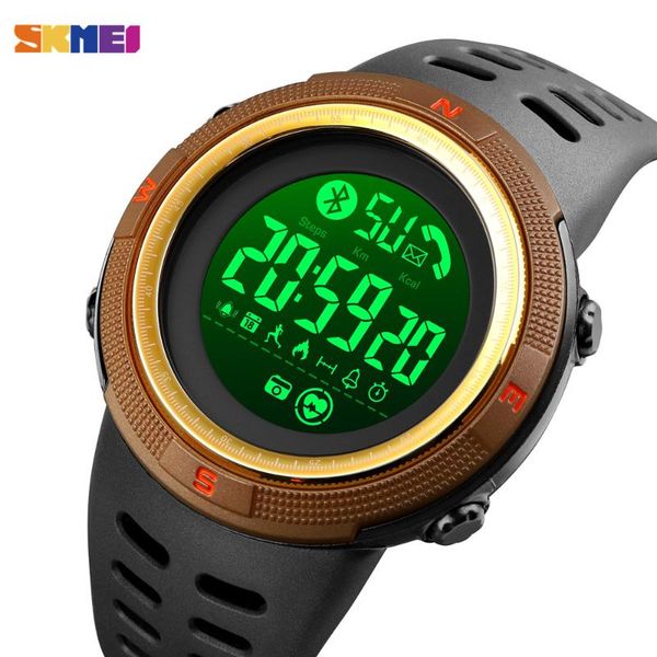 wristwatches skmei led light electronic clock waterproof men wristwatch date calorie heart rate monitor mens watches relogio masculino 1645, Slivery;brown
wristwatches skmei led light electronic clock waterproof men wristwatch date calorie heart rate monitor mens watches relogio masculino 1645, Slivery;brown