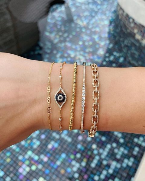 15+4cm aaa cubic zirconia cz link chain evil eye charm sweet lucky turkish jewelry bracelet, Golden;silver
15+4cm aaa cubic zirconia cz link chain evil eye charm sweet lucky turkish jewelry bracelet, Golden;silver