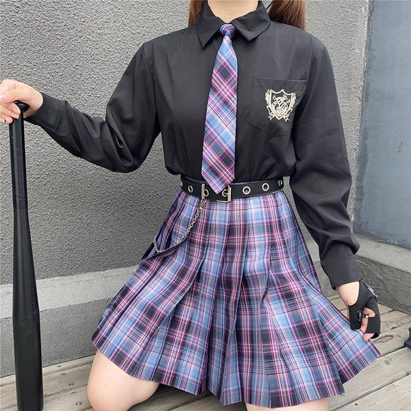 women's blouses & shirts student jk shirt spring autumn college fashion long sleeve turn-down collar blouse women casual pocket embroid, White
women's blouses & shirts student jk shirt spring autumn college fashion long sleeve turn-down collar blouse women casual pocket embroid, White