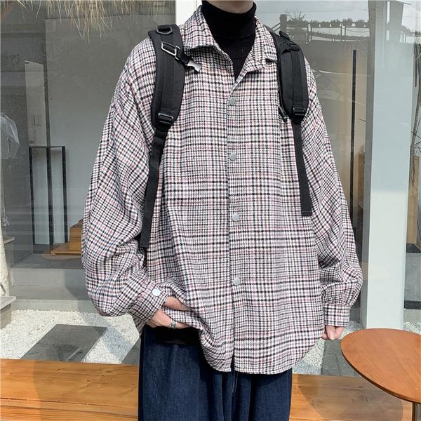 men's jackets autumn winter woolen shirt korean fashion loose casual men harajuku streetwear retro plaid jacket, Black;brown
men's jackets autumn winter woolen shirt korean fashion loose casual men harajuku streetwear retro plaid jacket, Black;brown