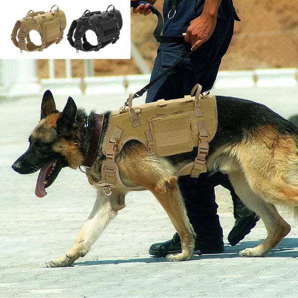 dog collars & leashes tactical harness molle vest adjustable military pet training for medium large dogs with 2 detachable pouches outdoor
dog collars & leashes tactical harness molle vest adjustable military pet training for medium large dogs with 2 detachable pouches outdoor