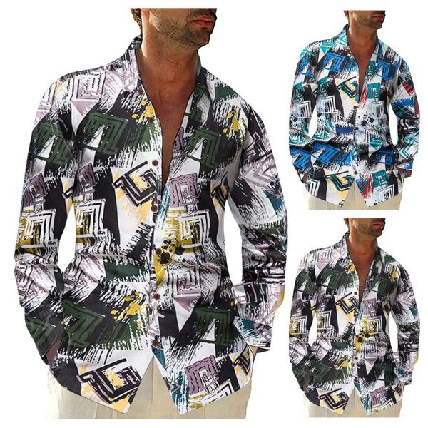 men's casual shirts shirt sleeved large loose long size printed lapel men, White;black
men's casual shirts shirt sleeved large loose long size printed lapel men, White;black