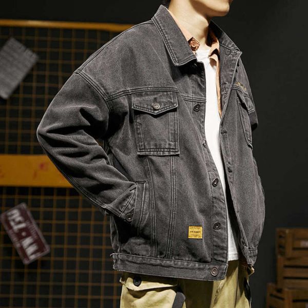 men's spring and autumn new fashion brand loose street trend ruffian handsome denim jacket for men, Black;brown
men's spring and autumn new fashion brand loose street trend ruffian handsome denim jacket for men, Black;brown