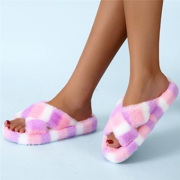 slippers winter women fluffy furry big size 35-42 color matching indoor outdoor faux fur slides, Black
slippers winter women fluffy furry big size 35-42 color matching indoor outdoor faux fur slides, Black