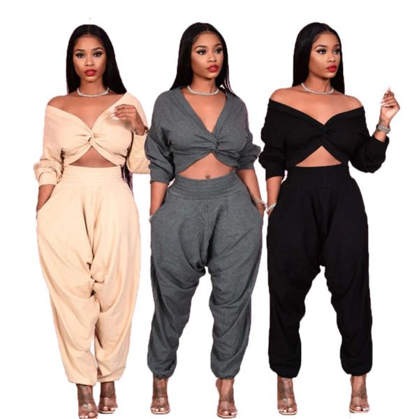 men's casual street loose irregular v-neck navel exposed solid color suit, Gray 
men's casual street loose irregular v-neck navel exposed solid color suit, Gray