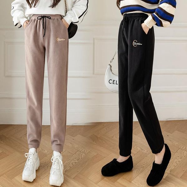 women's pants & capris autumn winter women fleece sweatpant trousers casual drawstring thick velvet loose black grey sweatpants tracksu, Black;white
women's pants & capris autumn winter women fleece sweatpant trousers casual drawstring thick velvet loose black grey sweatpants tracksu, Black;white