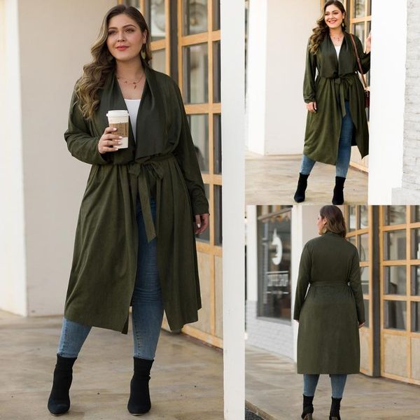 women's trench coats plus size casual bandage high waist long cardigan windbreaker jacket quality dropshiping w1101, Tan;black
women's trench coats plus size casual bandage high waist long cardigan windbreaker jacket quality dropshiping w1101, Tan;black