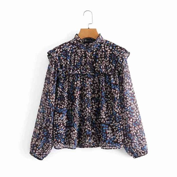 women's knits & tees casual woman loose ruffles chiffon blouse 2021 spring fashion ladies oversized floral female elegant vac, White 
women's knits & tees casual woman loose ruffles chiffon blouse 2021 spring fashion ladies oversized floral female elegant vac, White