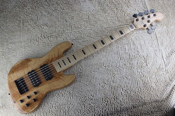 6 strings active pickups wooden color bass guitar with battery box on back @17
6 strings active pickups wooden color bass guitar with battery box on back @17