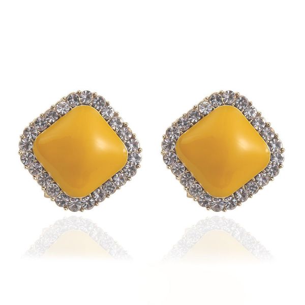 fashion square yellow studs by alloy & 925 silver piercing pin for women, Golden;silver
fashion square yellow studs by alloy & 925 silver piercing pin for women, Golden;silver