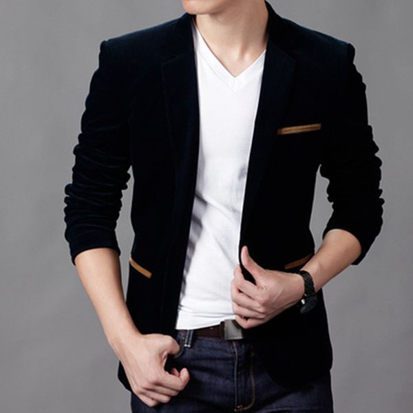 suit jacket men mens fashion british's style casual slim fit suit jacket male blazers men coat jacket for men, White;black
suit jacket men mens fashion british's style casual slim fit suit jacket male blazers men coat jacket for men, White;black