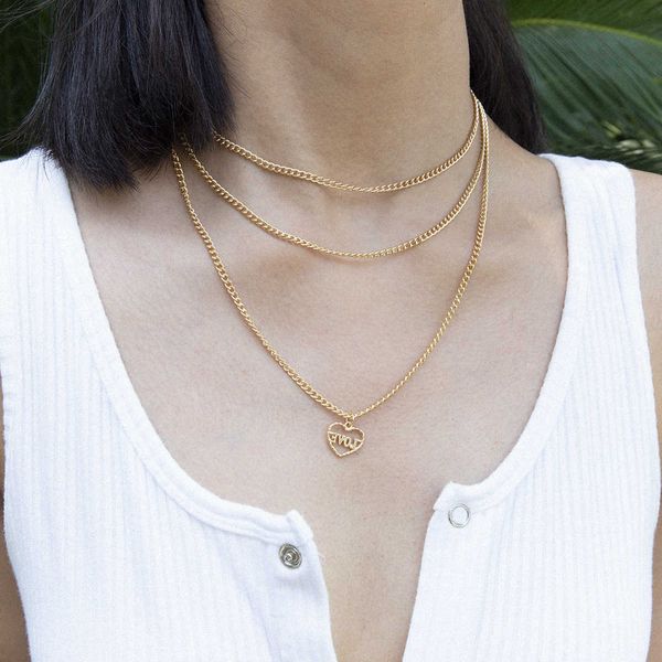 simple single layer chain necklace for women, Silver