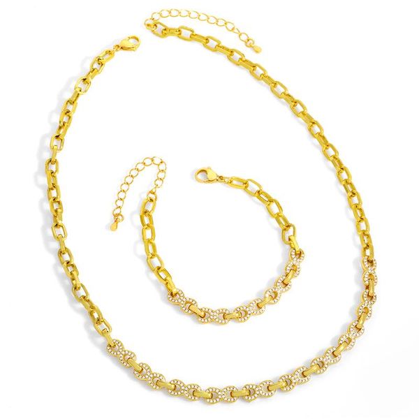 chains eyika design number 8 shape curb link chain necklace bracelet women gold filled zircon thick punk choker jewelry for party, Silver
chains eyika design number 8 shape curb link chain necklace bracelet women gold filled zircon thick punk choker jewelry for party, Silver