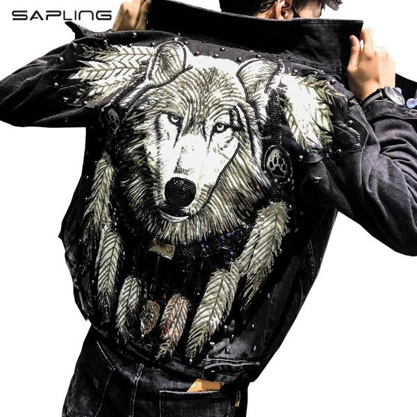 men's jackets 2021 punk style novel wolf embroidered rivet jean jacket men denim streetwear slim black for drop, Black;brown
men's jackets 2021 punk style novel wolf embroidered rivet jean jacket men denim streetwear slim black for drop, Black;brown