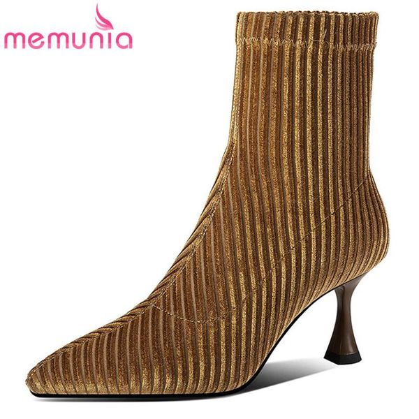 boots memunia 2021 velvet ankle women pointed toe solid colors autumn winter thin high heels ladies, Black
boots memunia 2021 velvet ankle women pointed toe solid colors autumn winter thin high heels ladies, Black