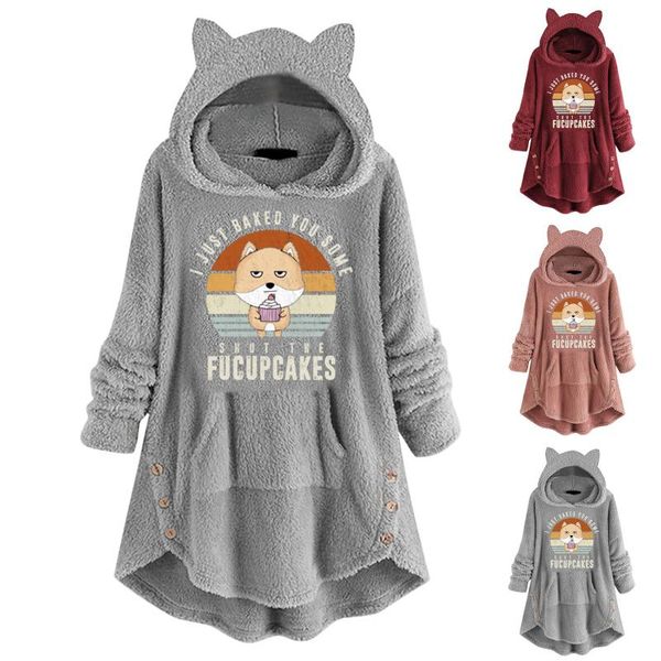 women's hoodies & sweatshirts fashion winter women animal embroidery plush pullover casual warm harajuku hoody female hooded 2021, Black
women's hoodies & sweatshirts fashion winter women animal embroidery plush pullover casual warm harajuku hoody female hooded 2021, Black