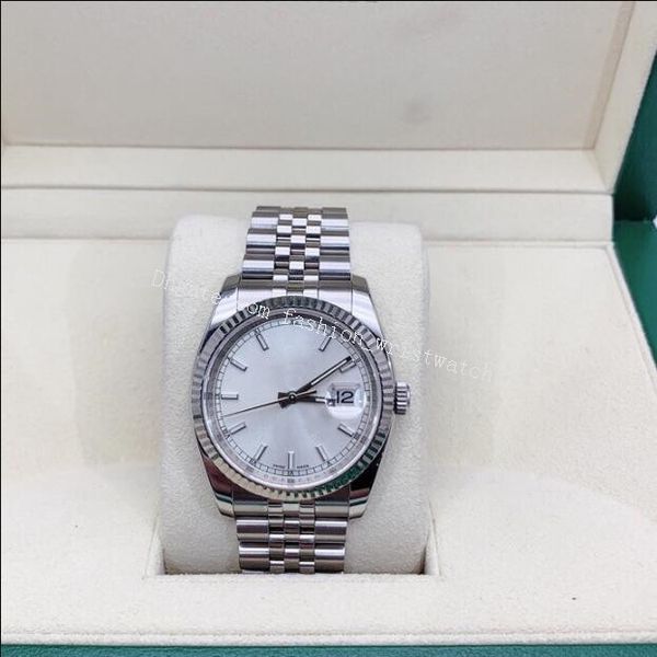 original box paper 116234 36mm calendar magnifier mechanical automatic silver dial stainless steel bracelet luxury watches, Slivery;brown
original box paper 116234 36mm calendar magnifier mechanical automatic silver dial stainless steel bracelet luxury watches, Slivery;brown