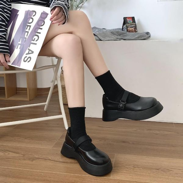 dress shoes women's moccasins gothic lolita 2021 autumn pu soft skin japanese style mary jane platform cute student uniform, Black
dress shoes women's moccasins gothic lolita 2021 autumn pu soft skin japanese style mary jane platform cute student uniform, Black