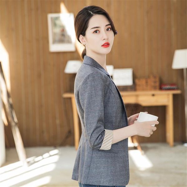 women's suits & blazers business a buckle women work office ladies 3/4 sleeve spring summer thin casual blazer female profession jacket, White;black
women's suits & blazers business a buckle women work office ladies 3/4 sleeve spring summer thin casual blazer female profession jacket, White;black