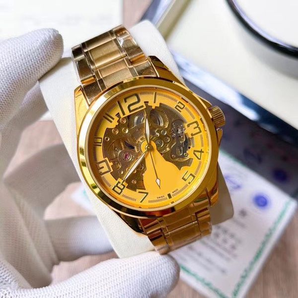 fashion mens watches brand skeleton mechanical automatic wristwatches movement 41mm dial full stainless steel band watch for men swatch, Slivery;brown
fashion mens watches brand skeleton mechanical automatic wristwatches movement 41mm dial full stainless steel band watch for men swatch, Slivery;brown