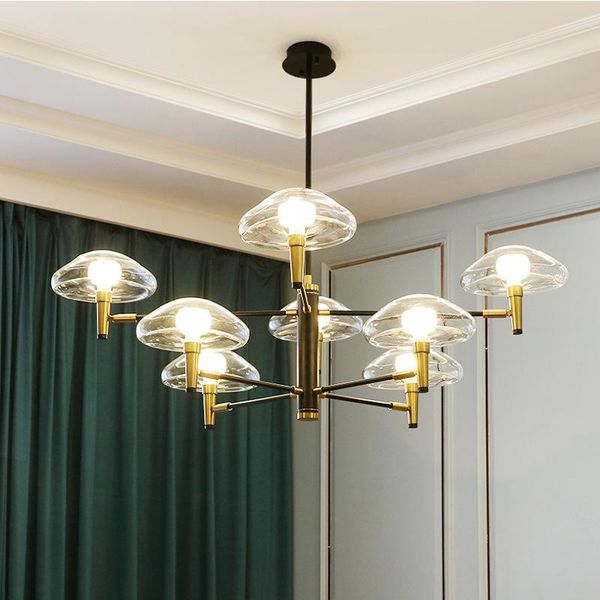 chandeliers postmodern led chandelier lighting iron glass dining deco fixtures living room pendant lamps bedroom hanging lights luminaires