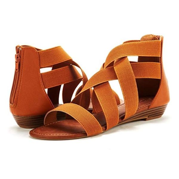 women sandals summer casual rome retro zipper ladies wedges shoes comfortable solid color non-slip beach open toe female sandals, Black
women sandals summer casual rome retro zipper ladies wedges shoes comfortable solid color non-slip beach open toe female sandals, Black