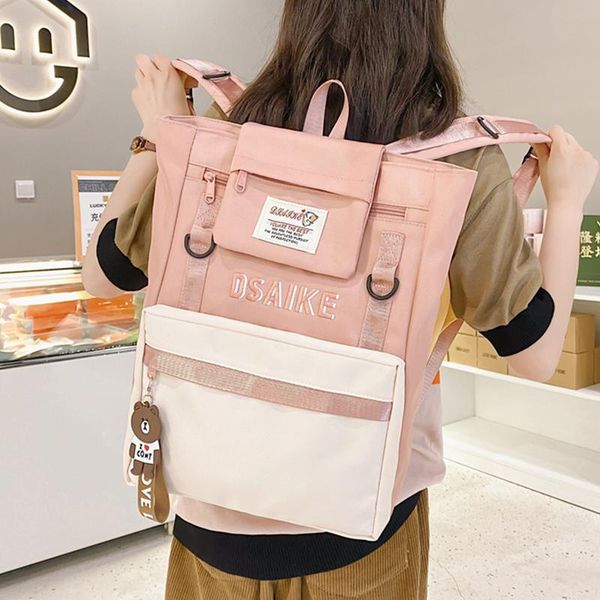 school bags patchwork girls backpack women big nylon travel rucksack anti theft bagpack female student backpacks teenagers girl lady mochila
school bags patchwork girls backpack women big nylon travel rucksack anti theft bagpack female student backpacks teenagers girl lady mochila