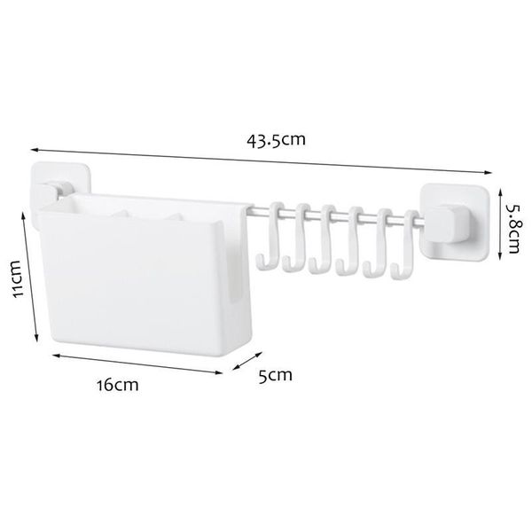 kitchen storage & organization hanging rod with 6 removable hooks chopsticks basket wall mounted holder for bathroom
kitchen storage & organization hanging rod with 6 removable hooks chopsticks basket wall mounted holder for bathroom