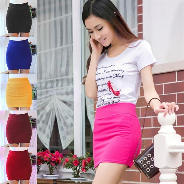 solid color slim elasticity women skirts short fashion summer party aic88, Black
solid color slim elasticity women skirts short fashion summer party aic88, Black