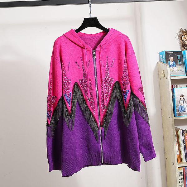 fashion hooded patchwork knitted set women tracksuits handwork sequins chain tassel sweater pants outfits female loose knit suit g105, Blue
fashion hooded patchwork knitted set women tracksuits handwork sequins chain tassel sweater pants outfits female loose knit suit g105, Blue