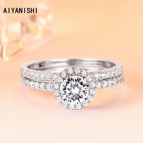 cluster rings aiyanishi 925 sterling silver wedding ring sets round halo finger for women engagement bridal jewelry, Golden;silver
cluster rings aiyanishi 925 sterling silver wedding ring sets round halo finger for women engagement bridal jewelry, Golden;silver