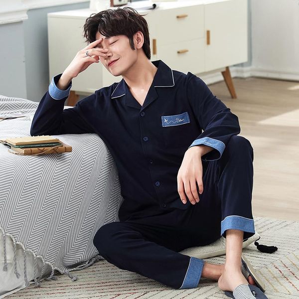 men's sleepwear 4xl 2021 men pajamas solid cotton long sleeve casual home clothes suit nightwear plaid set bodysuit winter, Black;brown
men's sleepwear 4xl 2021 men pajamas solid cotton long sleeve casual home clothes suit nightwear plaid set bodysuit winter, Black;brown
