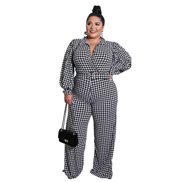 jumpsuits for women elegant women plaid printing straight jumpsuits plus size turn-down collar lantern sleeve romper 2021, White
jumpsuits for women elegant women plaid printing straight jumpsuits plus size turn-down collar lantern sleeve romper 2021, White
