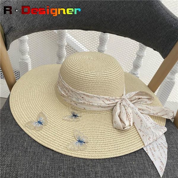 wide brim hats spring and summer women's silk scarf bandage fisherman hat japanese cute butterfly embroidery holiday beach straw, Blue;gray
wide brim hats spring and summer women's silk scarf bandage fisherman hat japanese cute butterfly embroidery holiday beach straw, Blue;gray
