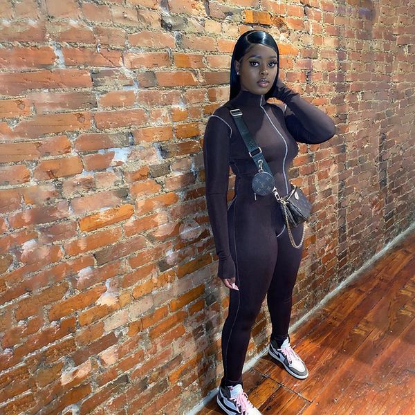 street style cool reverse wear design sports jumpsuits for women 2020 fall winter one piece outfit activewear sportwear, Black;white
street style cool reverse wear design sports jumpsuits for women 2020 fall winter one piece outfit activewear sportwear, Black;white